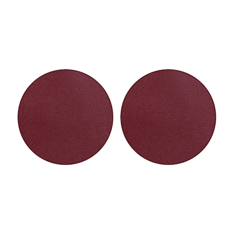 SEAMETAL Microfiber Leather Coaster Car Water Cup Coaster Anti-noise Water Cup Cushion For Office Home Vehicle Insulation Mats