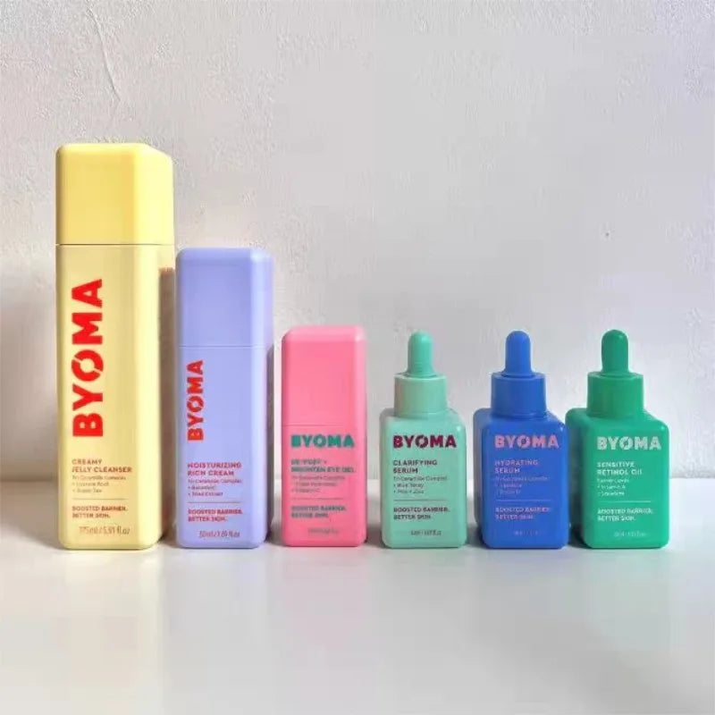 BYOMA Skincare Set Phyto-Mucin Glow Serum Moisturizing Gel Cream Deeply Hydrates Hydrating Milky Toner Repairs Barrier Skincare