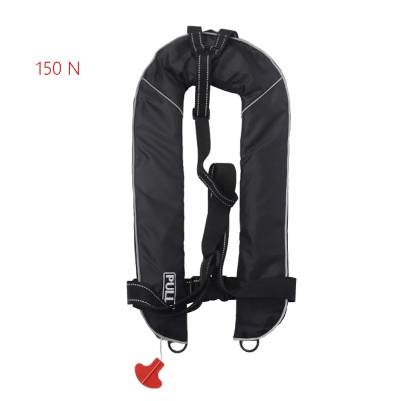 Fishing Life Vest, Manual Automatic Inflatable Life Jackets for Adult, Sailing Boating, Professional PFD 150N 100N, CE Approved