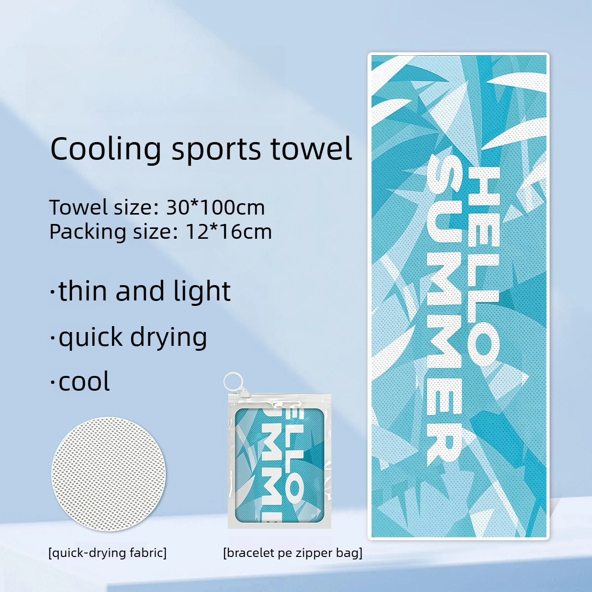 1× Quick Drying Towel Breathe Cold-feeling Towel Sweat-absorbent Towel For Sports Fitness Running Gym Yoga Soft Microfiber Towel