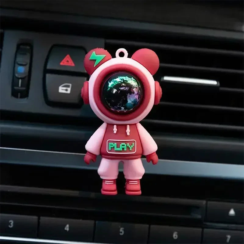 Cute Funny Cartoon Car Air Freshener Ornaments Decoration Complete Auto Vent Clips Fragrance Astronaut Figurines Accessories