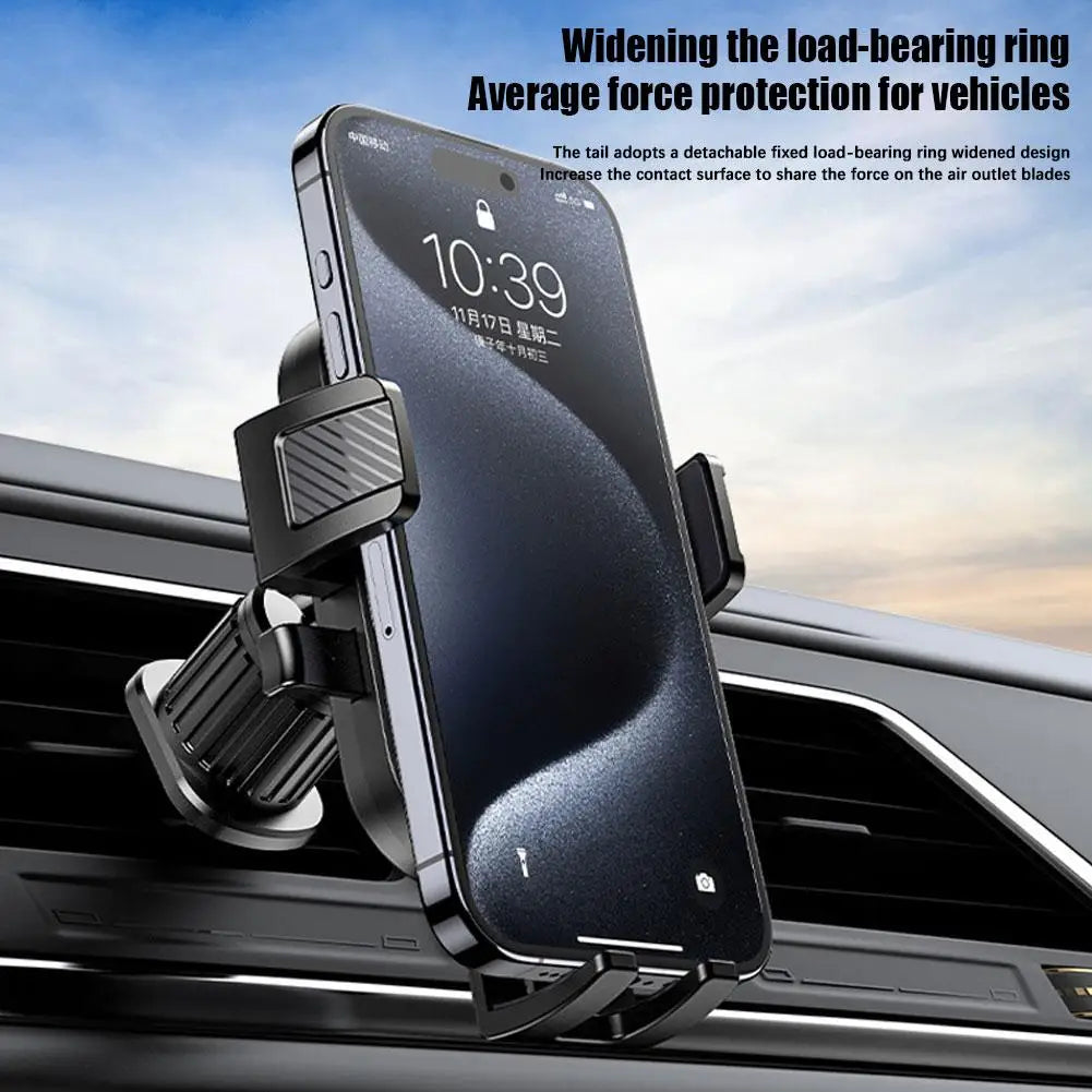 Gravity Car Phone Holder Air Vent Hook Phone Mount 360-Degree Rotation Smart Phone Holder For Car One-Hand Placement