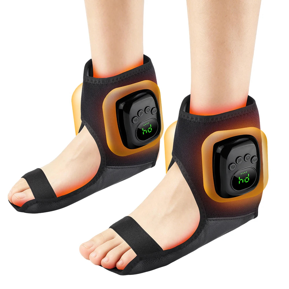 Wireless Air Pressure Ankle/Wrist Massager,Electric Heating Ankle Massage,Airbag Compression,Ankle Joint Sole Muscle Relax Care