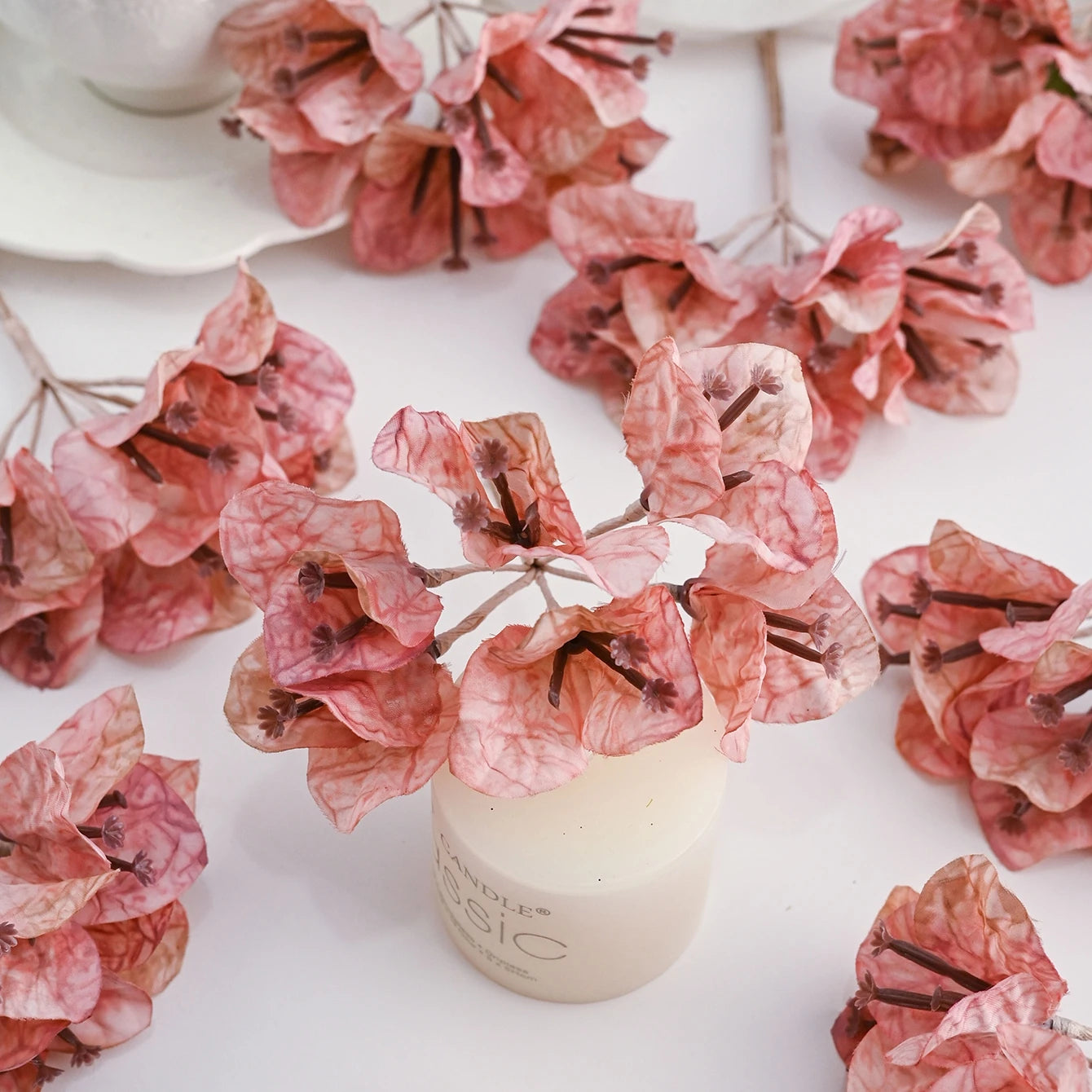 1/3PCS Artificial Flowers Bougainvillea Mini Bouquets Home Gardens Decoration Christmas Tree Garlands Handmade Wedding DIY Gifts