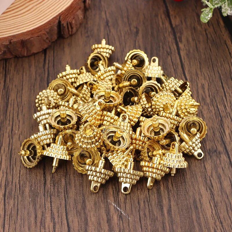 50/100pcs Creative Accessory Christmas Parts Pendant Set Balls Charms Pendants Caps Decoration Holder Sphere Stand Replacement