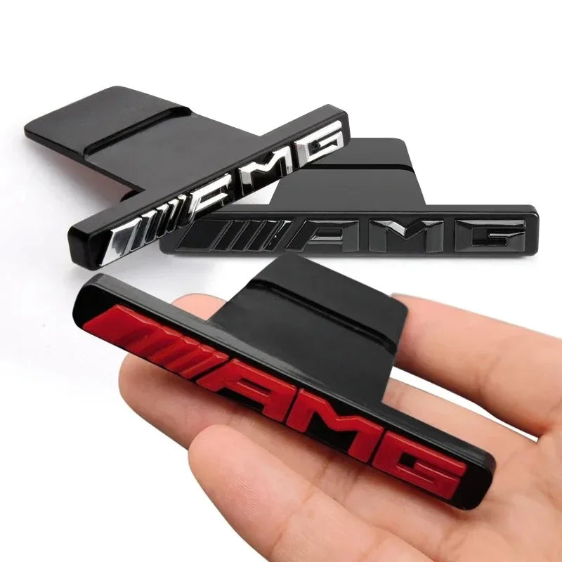 3D ABS Logo AMG Emblem Car Front Grille Badge Caps For Mercedes Benz GLC A B C E Class W204 W205 W212 W213 GT AMG Accessories