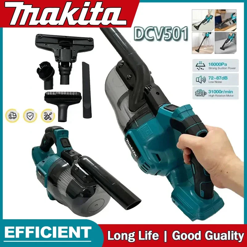 Makita Cordless Vacuum Cleaner Handheld Dust Collector Floor Carpet Car Pet Hair Cleaning Power Tool 18V Battery
