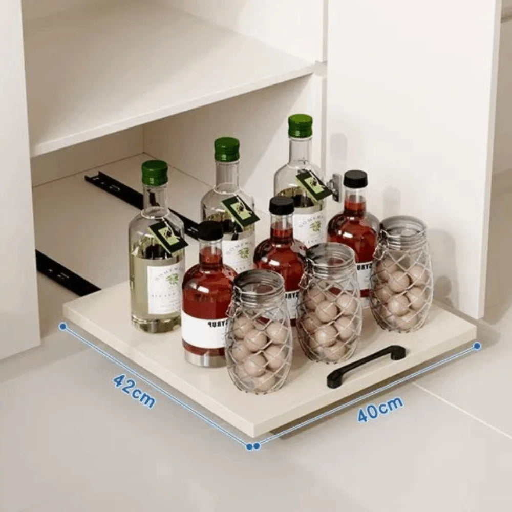 Multifunction Under Sink Pull-Out Shelf No Drill Space Saving Kitchen Storage Shelf Slide Out Cabinet Organizer Kitchen