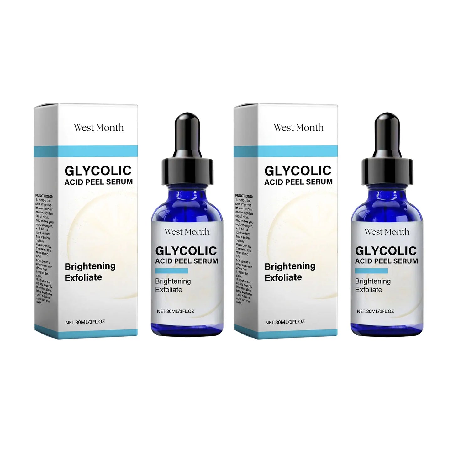 Glycolic Acid Peel Serum Exfoliating Minimizing Pores Reduce Acne Repair Moisturizer Brighten Nourish Whitening Beauty Skin Care