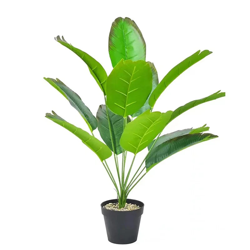 65cmPlantain Palm Simulated Potted Plant Artificial Plants Garden Room Decoration Fake Flower Leaf Bonsai Outdoor Party Ornament