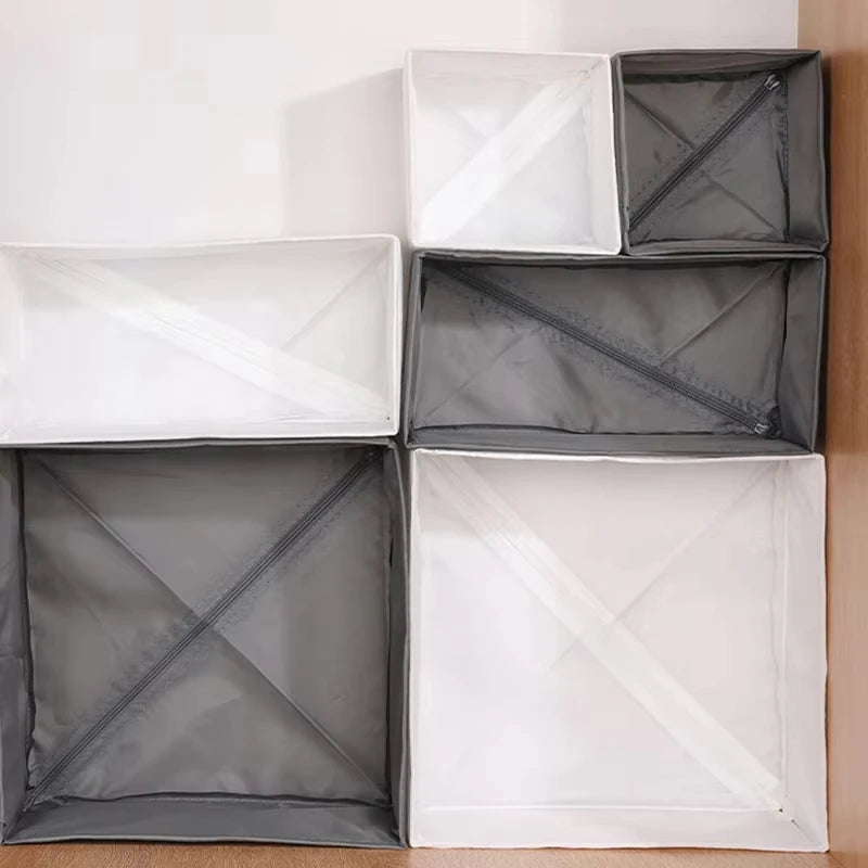 Foldable Drawer Organizers Oxford Underwear Storage Box Bra Socks Wardrobe Storage Containers Closet Jeans Storage Organizer