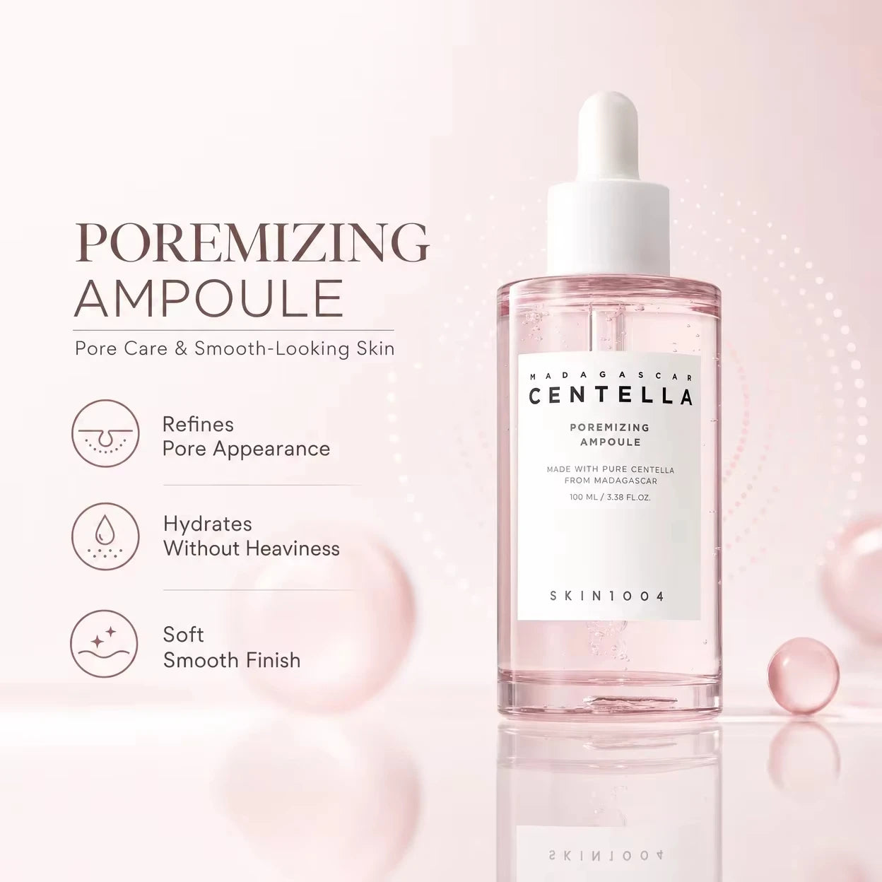 SKIN1004 Korean Centella Ampoule Series,Poremizing Fresh,Brightening,Intensive Ampoule Face Pore Care Soothing Serum Skincare
