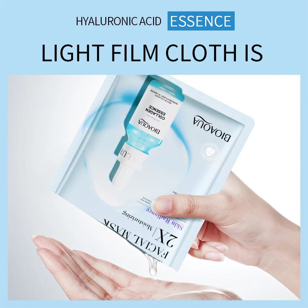 20pcs/5pcs Centella Collagen Face Mask VC Moisturizing Refreshing Sheet Masks Hyaluronic Acid  Facial Mask Skin Care Products
