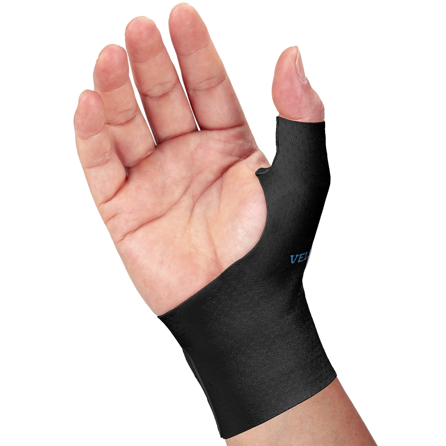 VELPEAU Elastic Thumb Support Sleeve for Mild Tenosynovitis Pain and Isolate Skin, Thumb Compression Sleeve Ambidextrous Design