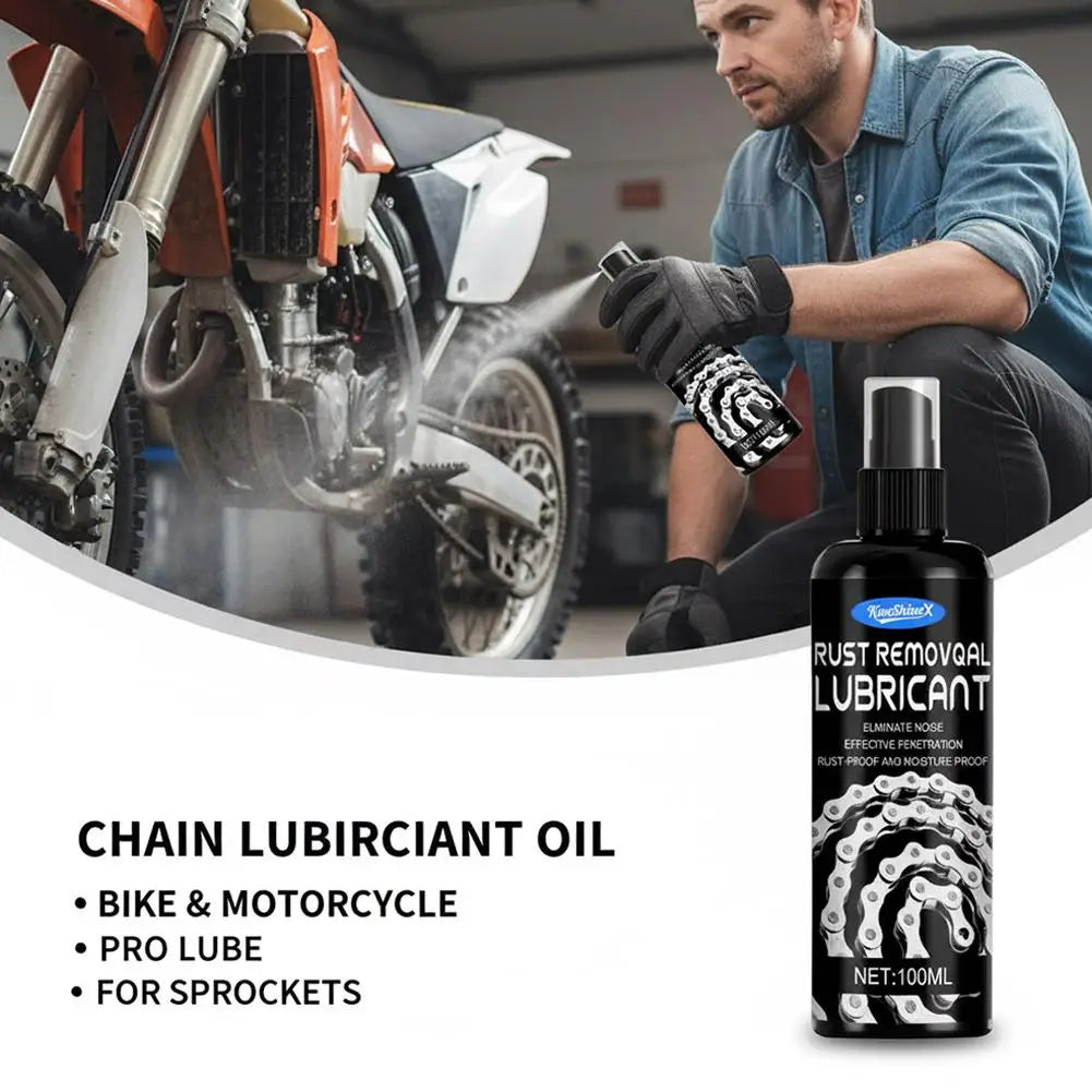 Bicycle And Motorcycle Chain Lubricant Reducing Wear Strong Rust Remover Smooth & Reliable Chain Protector