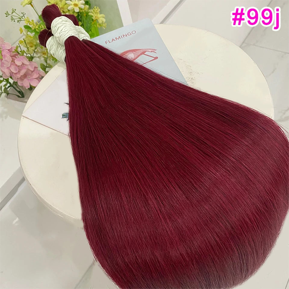 No Weft Straight Bulk Braiding Hair 100% Brazilian Virgin Remy Human Hair Extensions 50g 100g Blonde 1B Color Natural Hairpiece