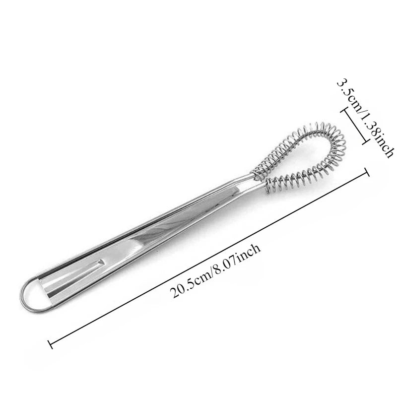1Pc Mini Handheld Egg Blender Stainless Steel Spring Manual Egg Beater Honey Cream Blender Kitchen Baking Tools