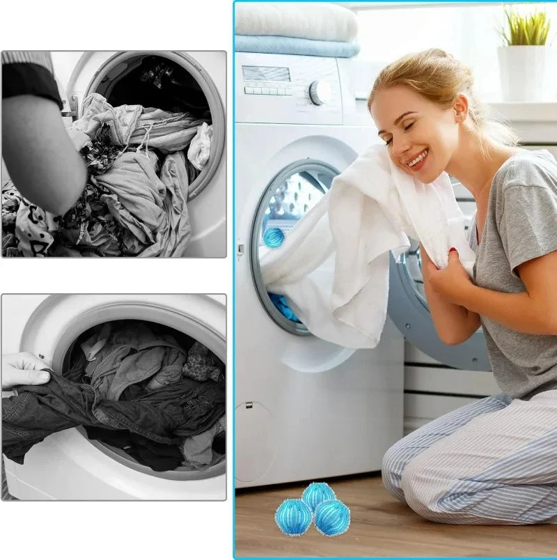 6/12 Pcs Laundry Pet Hair Filter Balls Lint Remover Washing MachineFloating Ball Reusable Nylon Balls Lint Catcher
