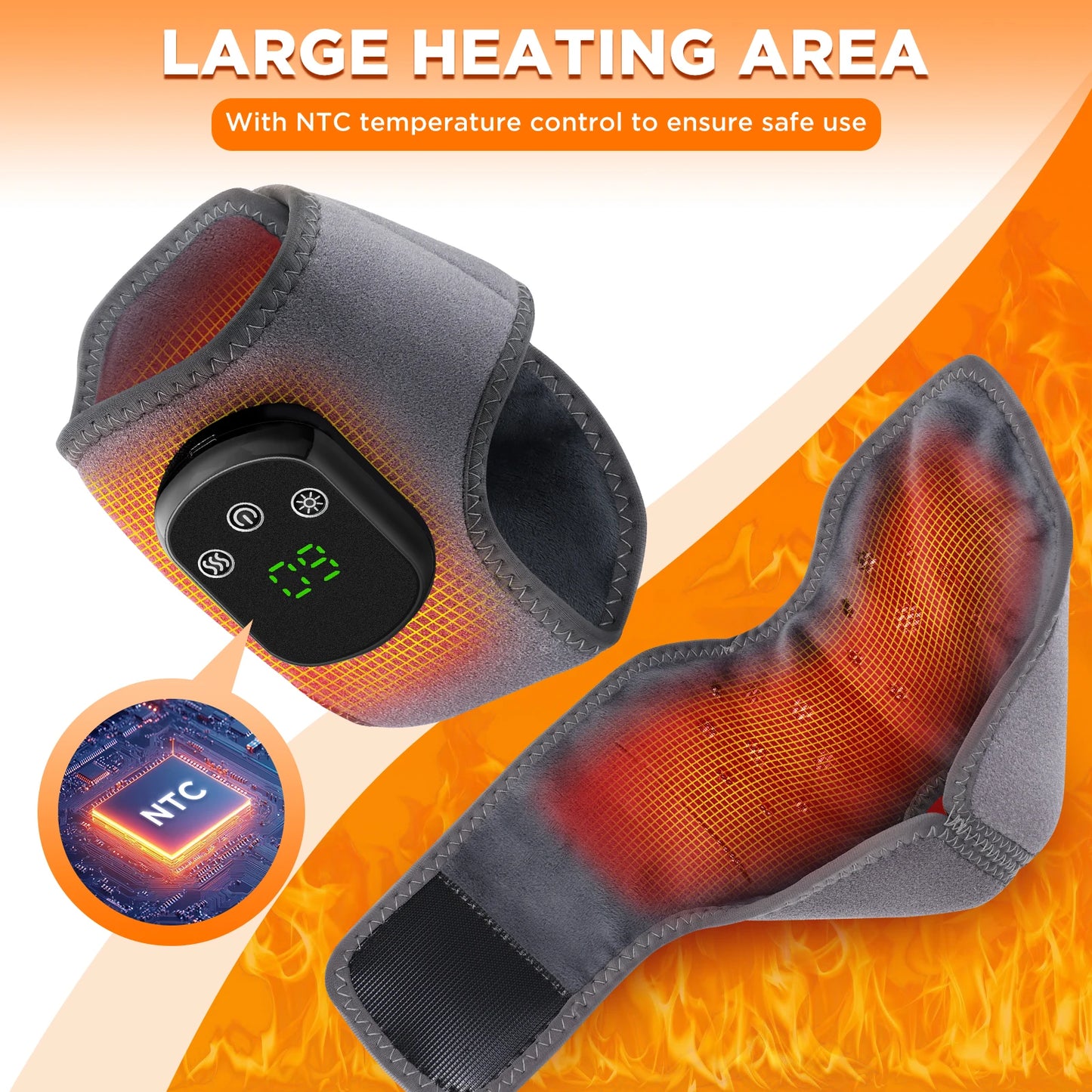 Heating Ankle Massage Belt Electric Hot Compress Vibration Massage Foot Ankle Guard Band Carpal Wrap Support Brace