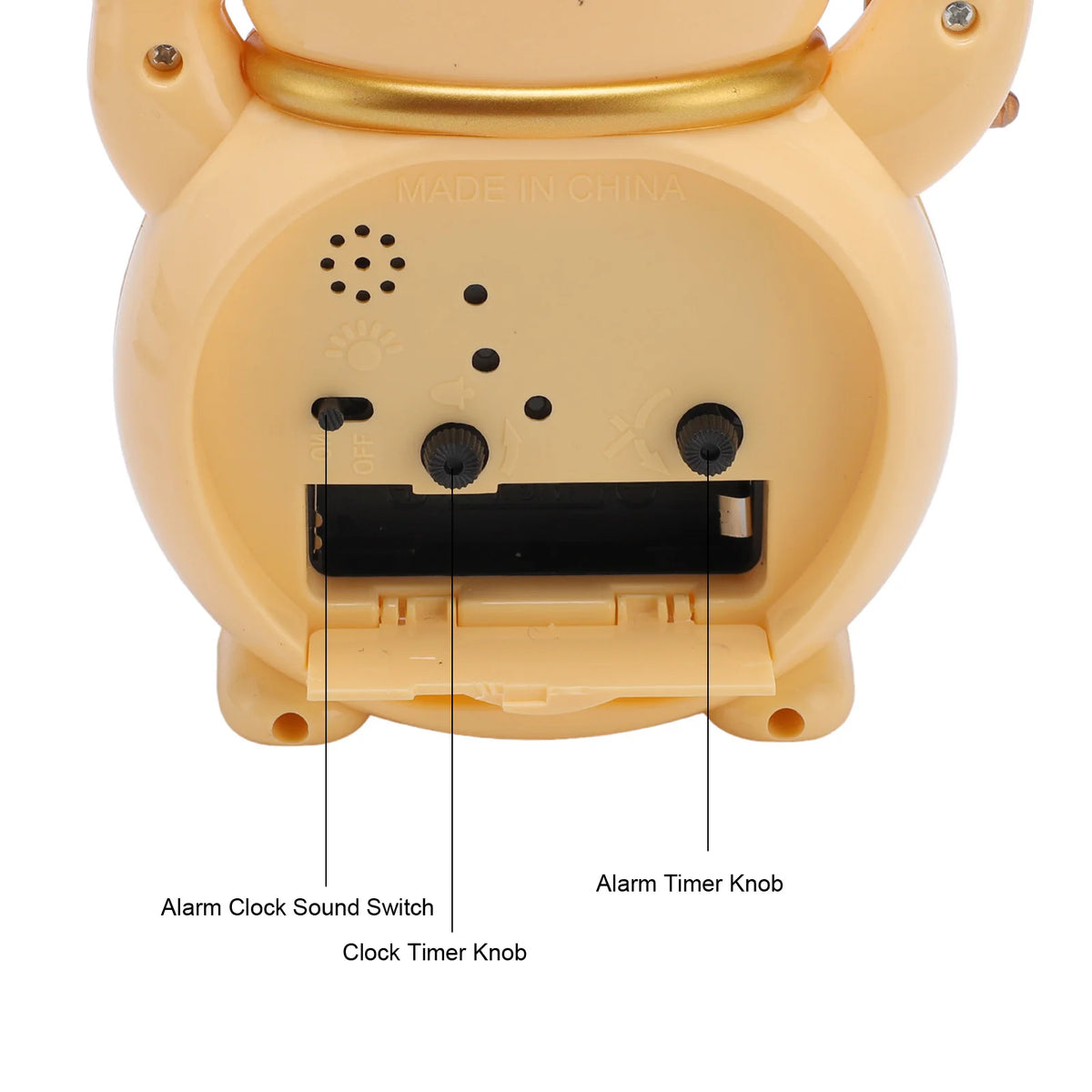 1Pc Lucky Cat Clock Accurate Plastic Cute Cartoon Good Lucky Cat Alarm Clock for Home