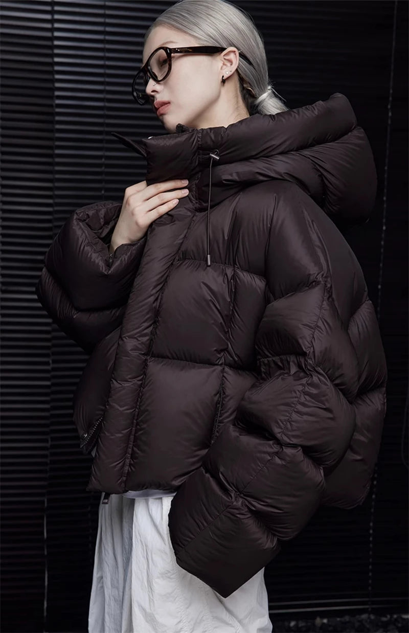 2026 Hot Sale Winter Parka Women Hooded Cotton Puffer Bread Jacket Zip Up Korean Casual Solid Thick Warm Outwears куртка женская