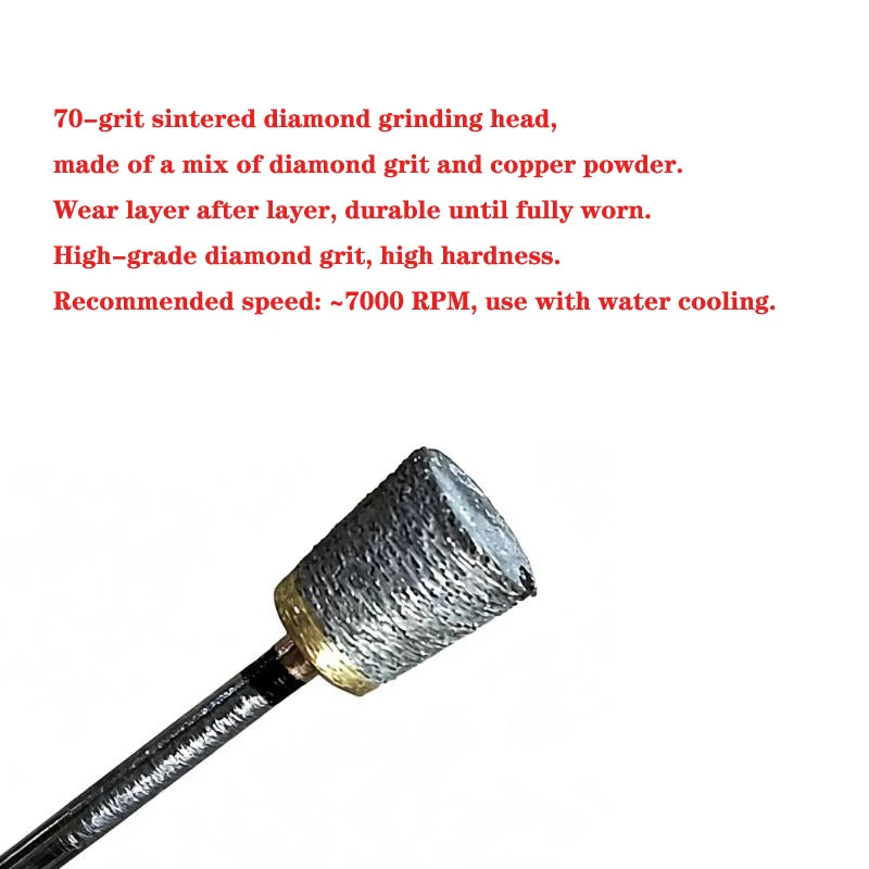 1pc Dental Lab Diamond Fully Sintered Burs 70 Coarse Grit Durable Grind or Polish Smoothly Shank:2.35mm