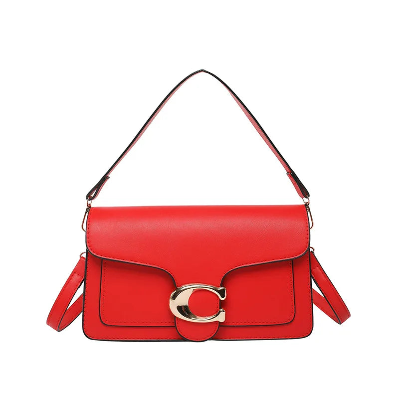 2026 New Niche Luxury Solid Color Tote Bag Retro Simple Square Bag Fashion Versatile Messenger Bag
