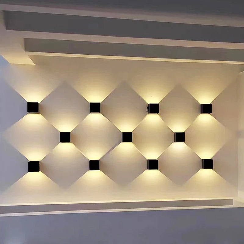 LED 6W Outdoor Wall Lamp IP65 Waterproof Wall Lamp Living Room Bedroom Porch Garden Indoor and Outdoor Decorative Lamp AC85-265V