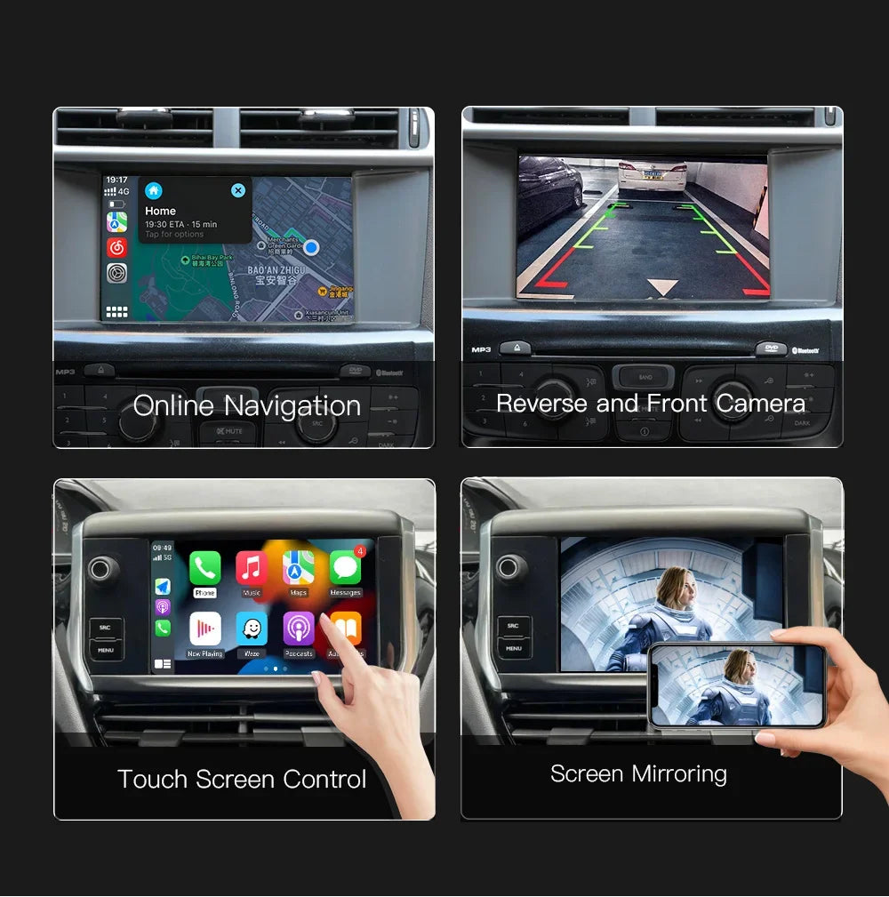 CARABC Wireless Carplay box For Peugeot Citroen SMEG SMEG+ Picasso C4 C5 DS4 DS3 308 508 208 3008 Android Auto AirPlay Module