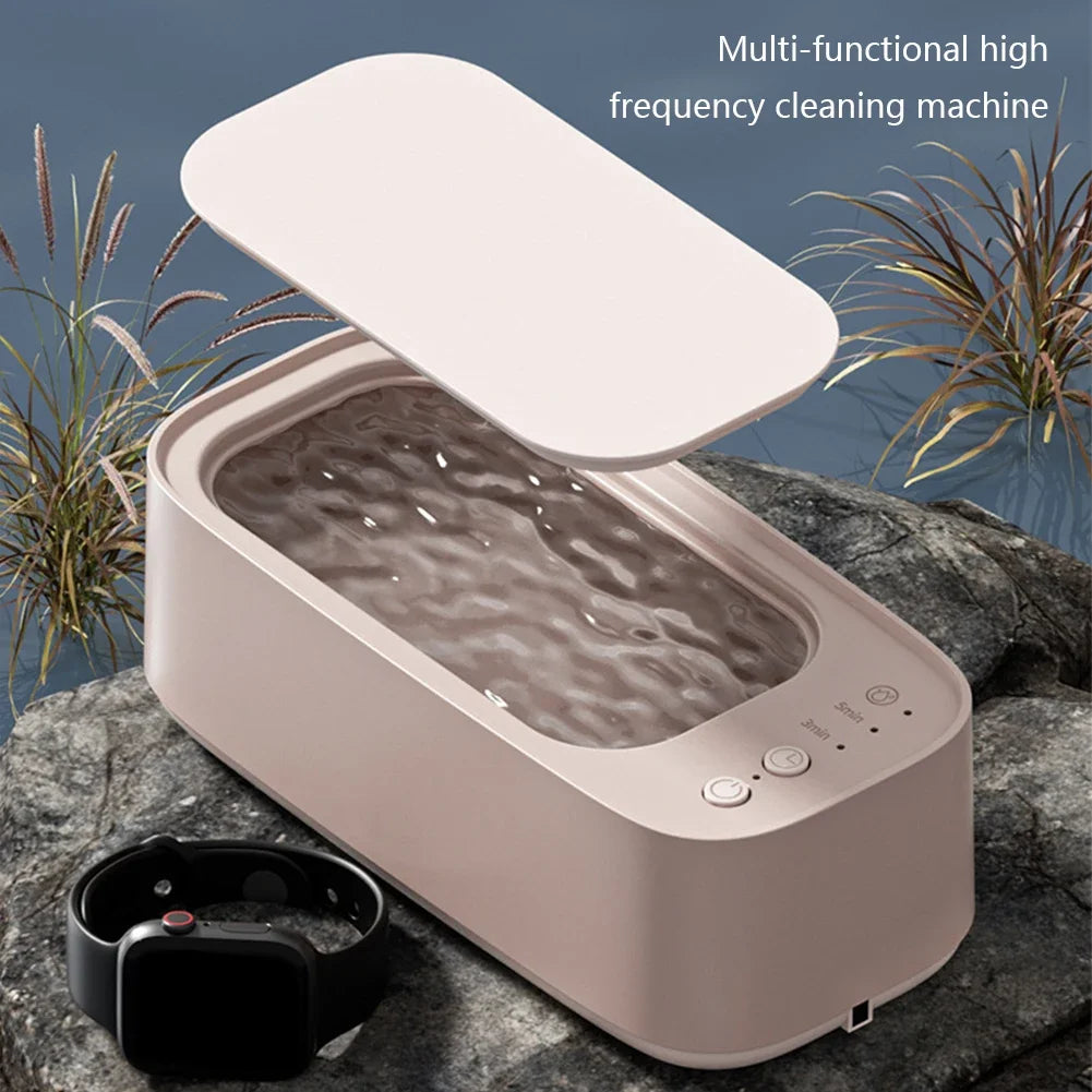Ultrasonic Jewelry Eyeglasses Watches Cleaner 3 Gear Cleaning Machine for Makeup Brush Necklace Vibration Mini Washing Machine