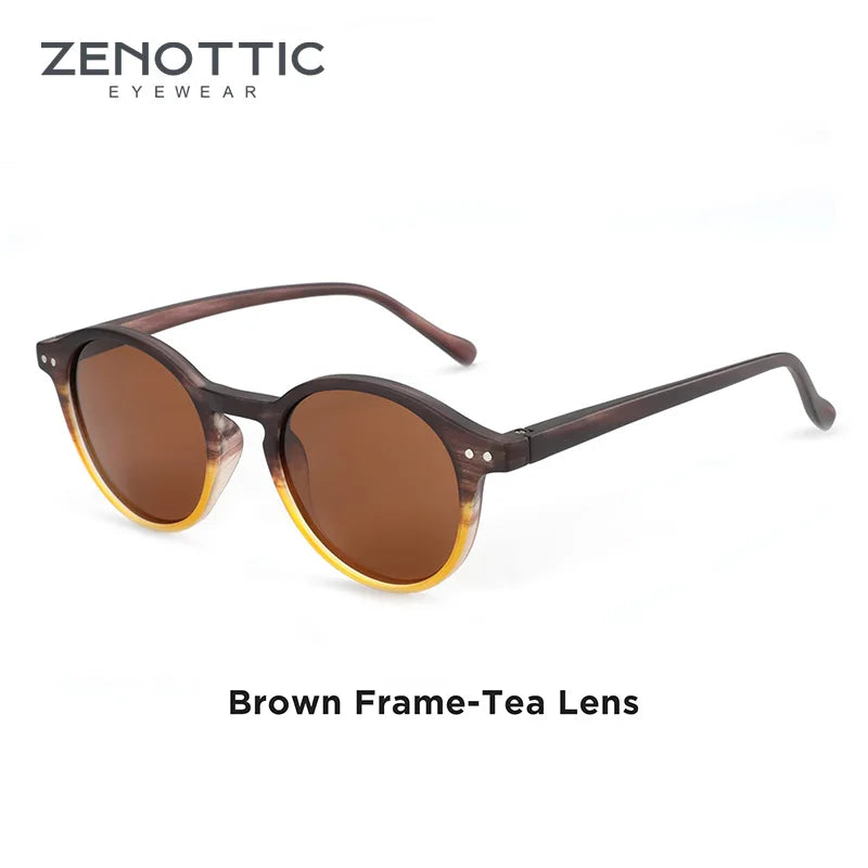 ZENOTTIC (S Size) Retro Circular Polarized Sunglasses 2026 2025 Men Women Vintage Small Round Sun Glasses UV400 Goggles Shades