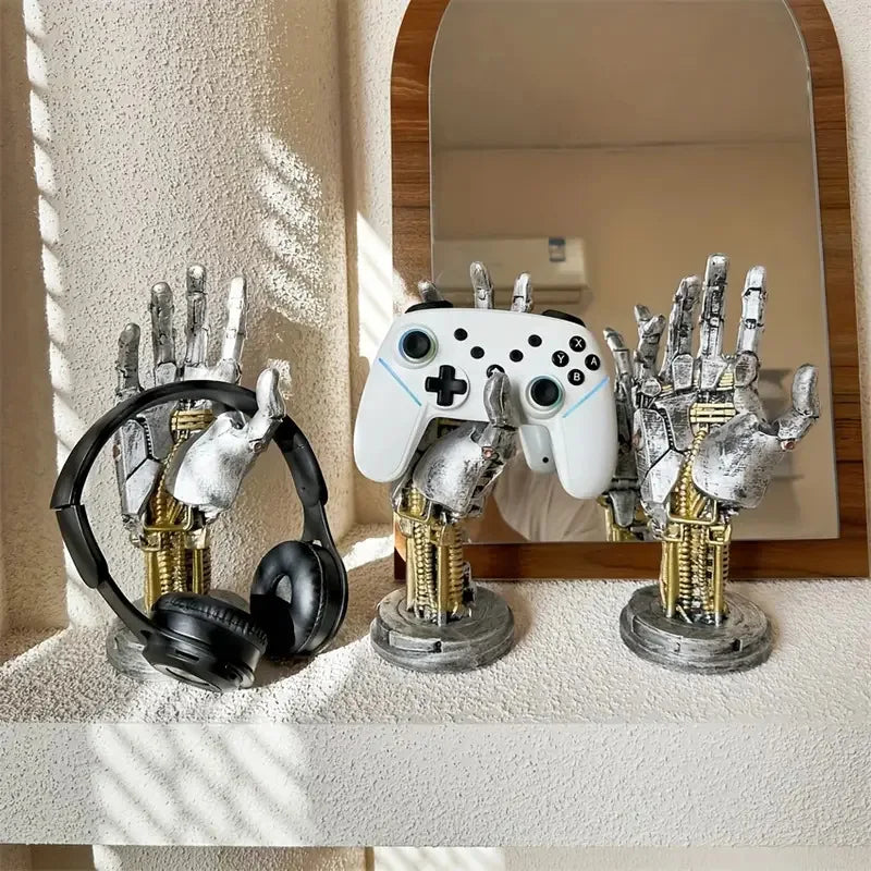 Futuristic Sci-fi Style Robotic Arm Decoration Gamepad Holder Boy Desk Cool Sense of Technology Ornament Key Jewelry Organizer