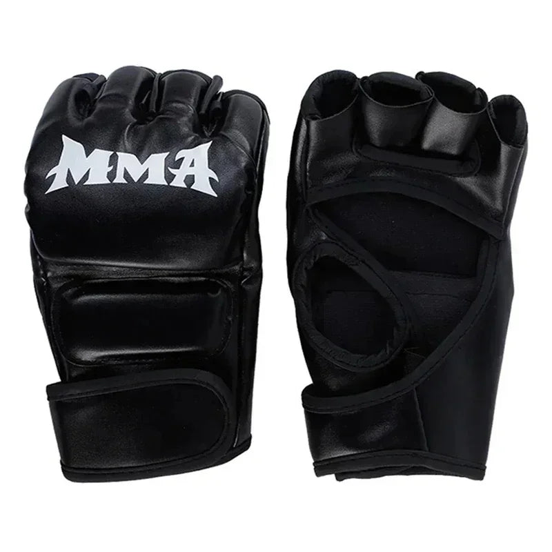 Professional Boxing Training Fitness Gloves Half Finger Leather Cushion for Adult Sanda Boxing UFC Training Sandbag Knuckles