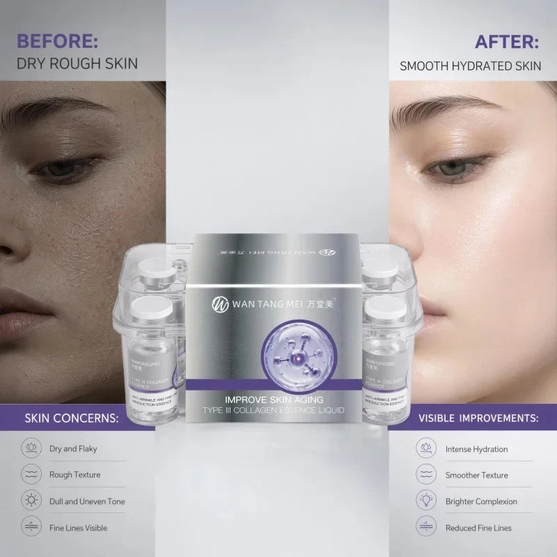 Type III Collagen Facial Firming Serum  Anti-Wrinkle Firming Lifting and Anti Aging Serum Brightening and Moisturizing Serum