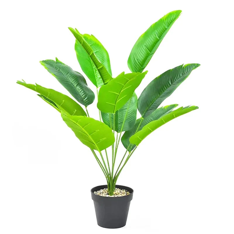65cmPlantain Palm Simulated Potted Plant Artificial Plants Garden Room Decoration Fake Flower Leaf Bonsai Outdoor Party Ornament