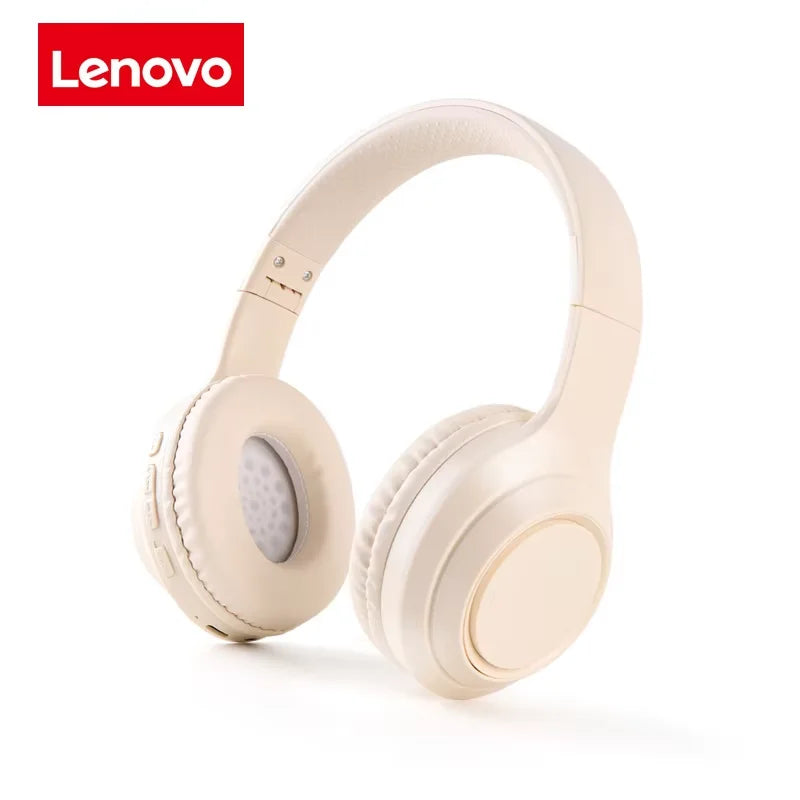 Lenovo Bluetooth 5.3 Earphones Over-ear Foldable Computer Wireless Headphone