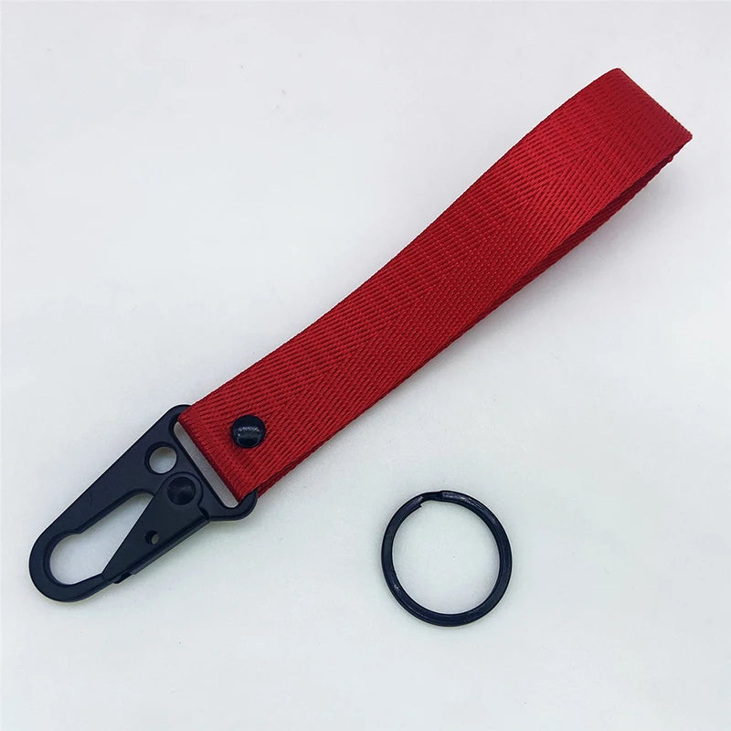 Hot Universal Car Keychain Lanyard Hanging Strap with Metal Key Holder key Ring Lanyard for JDM Car Motorcycle Keychain Key Ring
