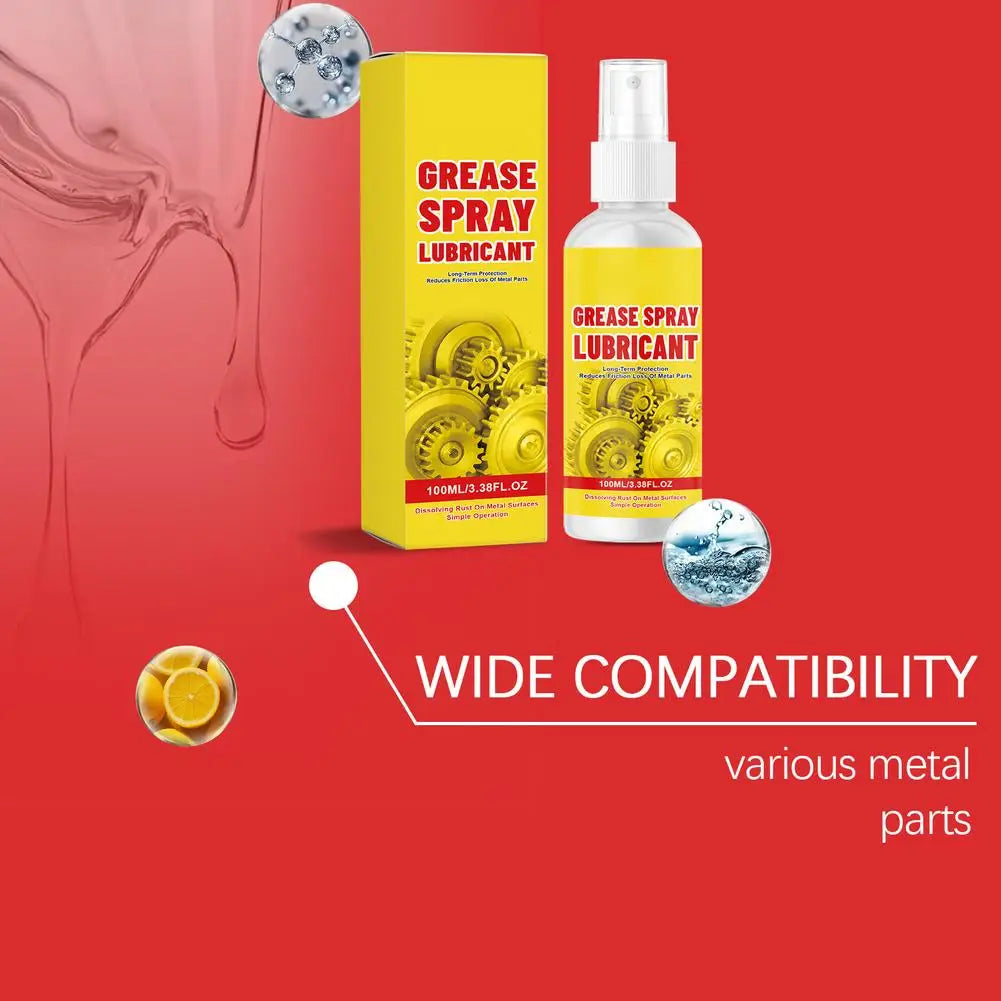 Multi-Use Grease Lubricant Spray Anti-Rust Friction Reducer For Tools Rust Remover Lubricant Spray For Quick Rust Dissolution