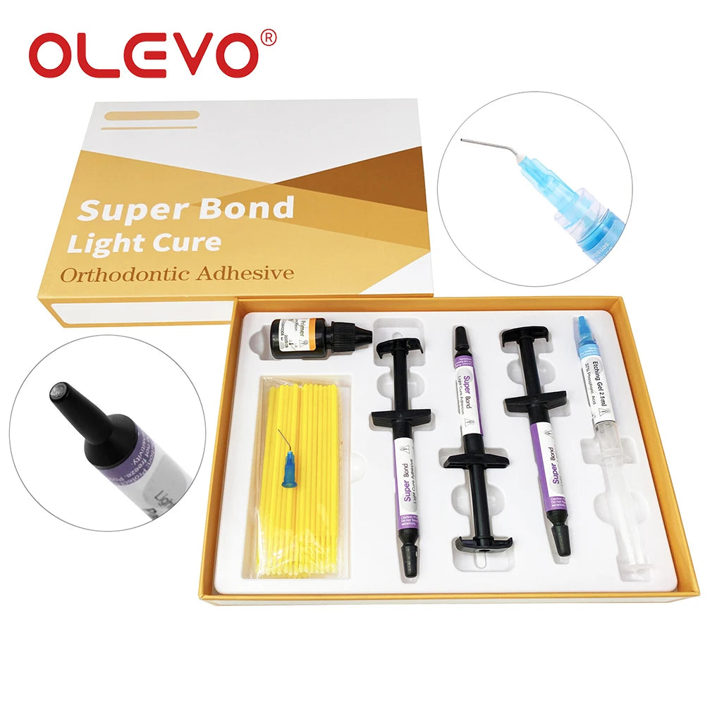 Dental Orthodontic Adhesive Kit Light Cure Glue Bonding System For Brackets Buccal Tube Braces Bonding Dentist Materials