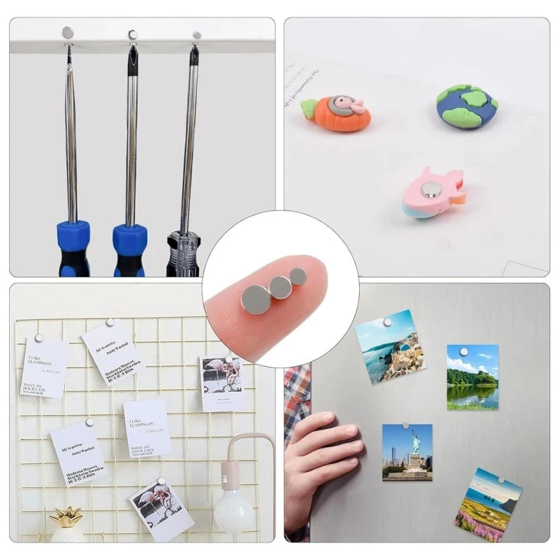 50pcs Round Fridge Magnets- Disc Magnets for DIY, Crafts, Science Projects 3x1 3x2 5x1 5x2 8x1 8x2