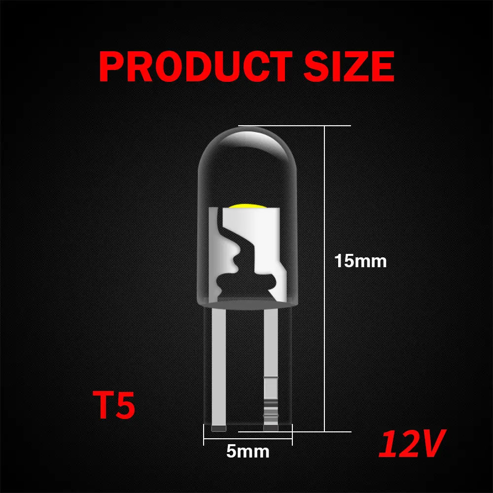 KEIN 10PCS 12V 24V T3 T4.2 T4.7 T5 B8.5D B8.4 B8.4D B8.3 B8.5 T4 509T bX8.4d W3W Led Bulb Instrument Dashboard Car Truck Light