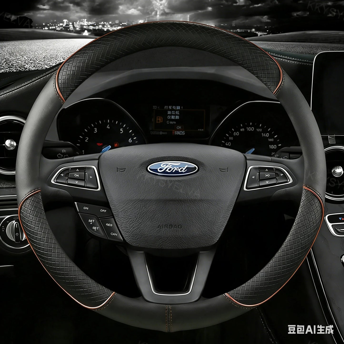 Car Steering Wheel Cover For Ford Fiesta 2000-2020 MK7 4 5 6 Leather Anti-slip Auto Accessories