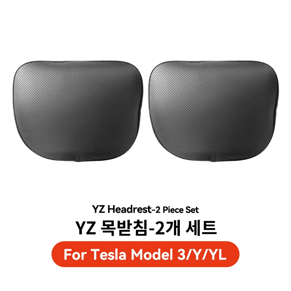 YZ for Tesla Travel Model 3 Y YL Juniper 2021-2026 Neck Pillow Headrest Lumbar Support Breathable Memory Foam Cushion Accessory