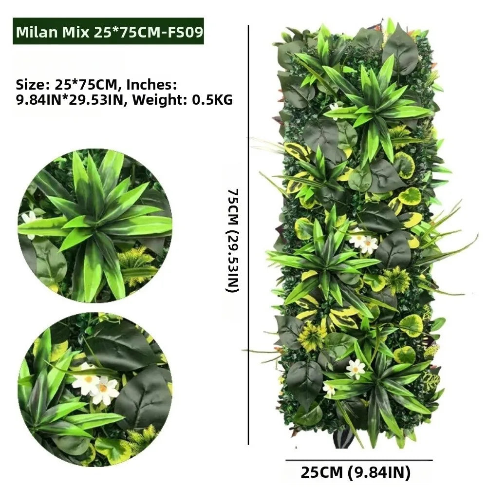 Realistic Artificial Plant Grass Wall Ivy Rattan Leaves Faux Jungle Grass Panel Vibrant Greenery Branches