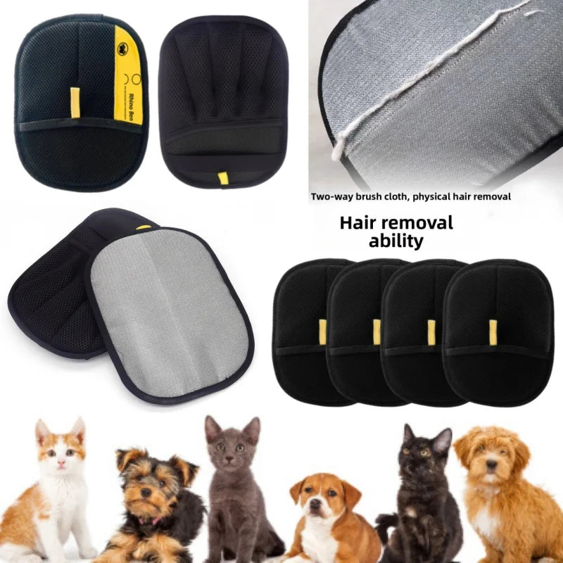 Pet Hair Remover Brushing Gloves – Remove Fur from Clothing, Furniture, Car Seats, Bedding & Upholstery Lint Hair Grooming Tool