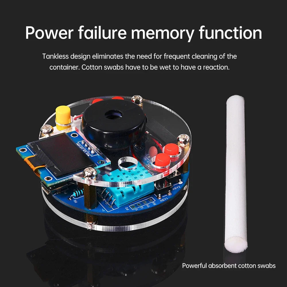 USB Humidifier Mist Electronic Diy Kit Oled Display Temperature And Humidity Spray Circuit Board Manufacturing Welding Practice
