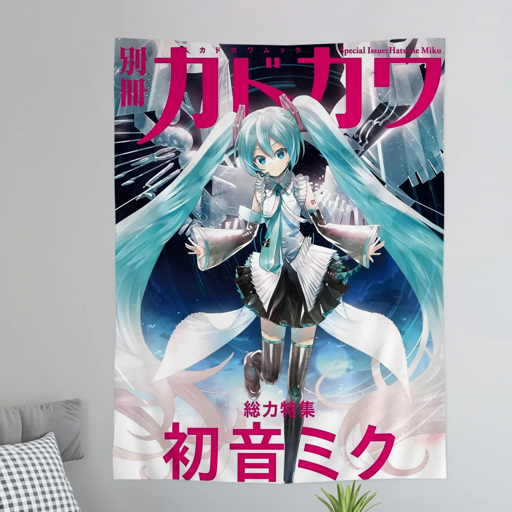 Anime H-Hatsunes M-MikU Colorful Tapestry Wall Hanging Bohemian Wall Tapestries Mandala Wall Hanging Sheets