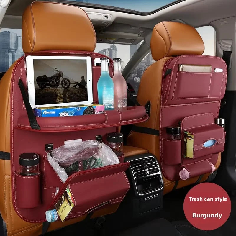 KASYPHE 2026 New Car Seat back Storage Organizer Bag Universal PU Leather Multifunction Storage Box Stowing Tidying Pocket Auto