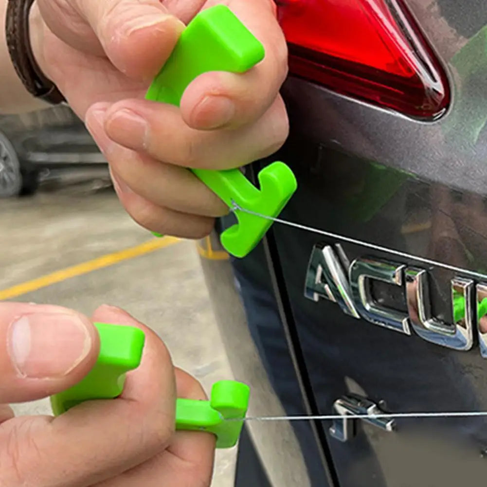 Car Emblem Remover Tool Kit Ergonomic Logo & Sticker Removal Tool Professional Auto Body Debadge Kit with Fishing Line