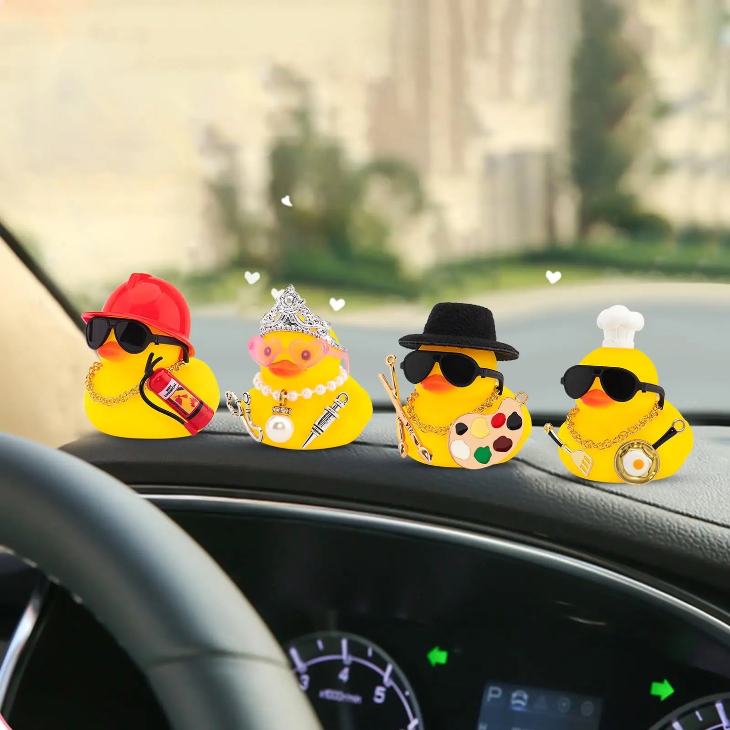 Cowboy Rubber Duck Car Ornament for Jeep Duck Car Dashboard Decorations Rubber Duck Car Accessories